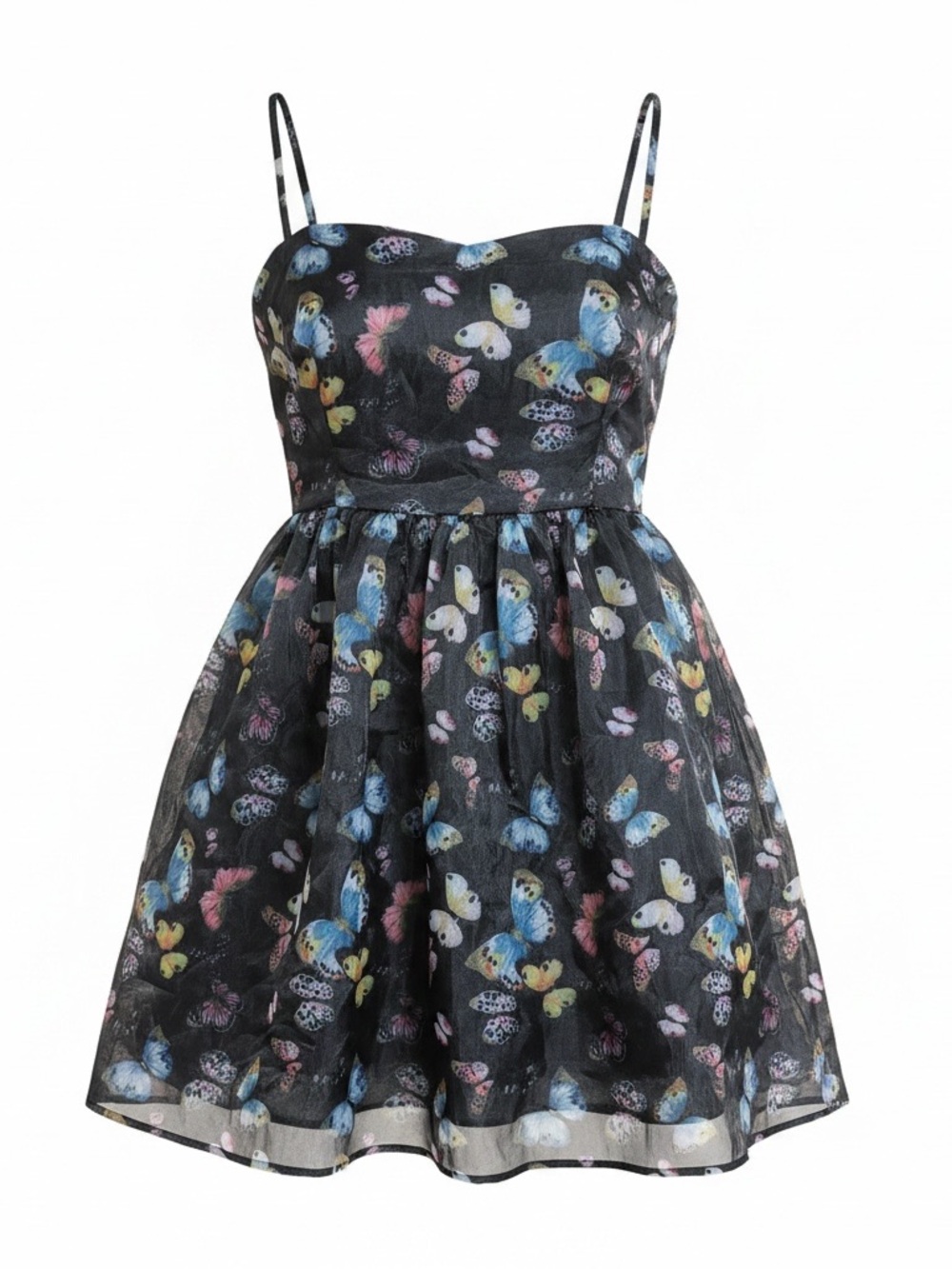 NWT Lulus Whimsical Butterfly organza skater mini dress size XL